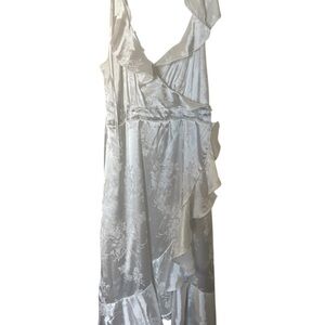 Lulu's Classic White Satin Dress